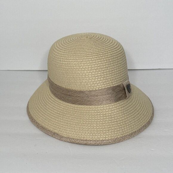 Angela & William Straw Hat Women's NWT One Size Adjustable Beige Beach Sun - Picture 1 of 7